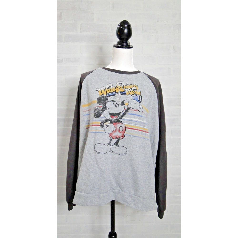 Disney Parks Walt Disney 71 Sweatshirt Women's 3x Disney Mickey Mouse Colorblock